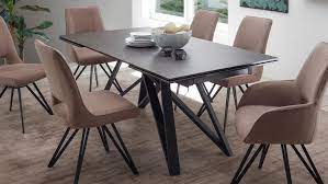 Esstisch stone tisch beton optik grau und weiss hochglanz 140 180x80 cm esstisch kuchentisch ausziehbar tisch. Ausziehtisch Charly In Glas Keramik Grau Schwarz 180 280