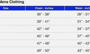 Adidas Mens Apparel Size Chart