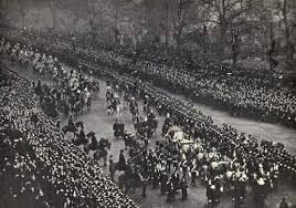 Queen Victoria's funeral procession (1901) 'The grief and distress of the  nation were profound; it seemed as if the angel of death had stricken every  home in the Empire and left a