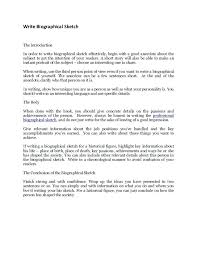 When you hear the word biography, the first thing that should get to your mind is that biography is an account of the series of events making up your personal life. How To Write A Biographical Sketch At Paintingvalley Com Explore Collection Of How To Write A Biographical Sketch