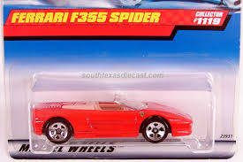Grey, w/ferrari logo on sides & front, yellow hw logo on rear, black interior, unpainted malaysia base, w/5sp's. Hot Wheels Guide Ferrari F355 Spider