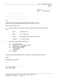 B) mesyuarat tidak meluluskan permohonan penduduk kampung itu. Contoh Surat Panggilan Mesyuarat Panitia Spsk Download Kumpulan Gambar