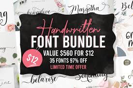 Benefits of handwriting practice include increased brain activation and improved performance across all. Handwritten Font Bundle 35 Fonts Limited Time Offer 1017087 Packs Bundles Font Bundles