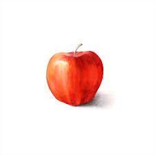 red apple (original fruit painting