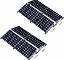 JObest Solarpanel Halterung Ballastiertes Flachdach-Montagesystem für 8  Solarmodule | Süd/Ost/West-Ausrichtung | 10° Neigung | Vormontiert & ...