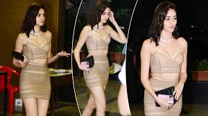 Ananya Panday is a Total Smokeshow in Nude Bustier Top And Mini Skirt Set|  See Photos