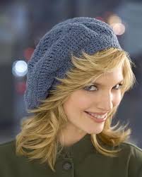 Free Track Stitch Beret Crochet Pattern From RedHeart.com -