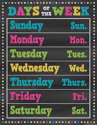 Maybe you would like to learn more about one of these? Chalkboard Brights Days Of The Week Chart Teacher Created Resources Classroom Charts Bulletin Boards Classroom Decor