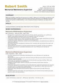Ensuring staffing levels are maintained so that there is adequate cover of the department at all times. Mechanical Maintenance Supervisor Resume Samples Qwikresume