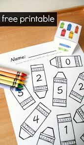 Counting Crayons Roll And Color Math Game Fantastic Fun Learning Color Math Activities Math Coloring Free Math Games