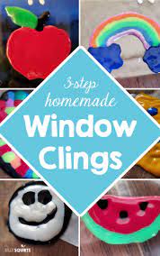 Diy Window Clings For Kids In Simple Three Steps My Silly Squirts Diy Window Clings Window Clings Classroom Art Projects