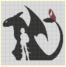 Cross Stitch How To Train Your Dragon Toothless And Hiccup Silhouette Cross Stitch Silhouette Cross Stitch Charts Disney Cross Stitch