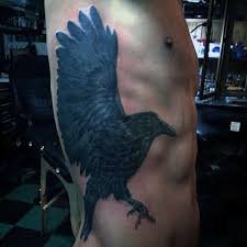 Bird Tattoo On Ribs Men Top 111 Raven Tattoo Ideas 2020 Inspiration Guide Raven Tattoo Mens Side Tattoos Rib Tattoos For Guys