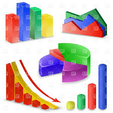 charts and graphs collection reports set stock vector image