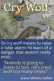 English Idiom Cry Wolf English Idioms English Phrases Idioms And Phrases