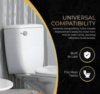 RAVINE Premium Modern Luxury Universal Toilet Handle Replacement, Majestic  Collection. Toilet Lever Replacement, Easy Install (Nickel, Front Mount) -  ...