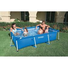 Intex 28270e 86 X 59 X 23 Rectangular Above Ground Baby Splash Swimming Pool Walmart Com Splash Swimming Pool Intex Splash Pool