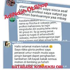 Adindah_OLShop: DATABASE KONVEKSI ORI