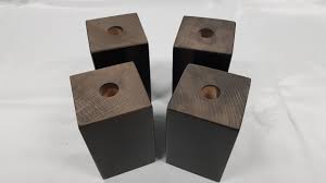 Cadre en bois et tissudimensions totales : Lot De 4 Pieds En Bois