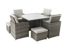 One of the best features of this set is how compactly it stores away; Rattan Cube Table Set Off 74
