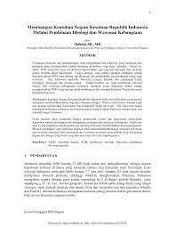 Wawasan nusantara adalah cara pandang bangsa indonesia mengenai diri dan tanah air nya sebagai negara kepulauan dengan semua aspek kehidupan yang beragam. Pdf Membangun Keutuhan Negara Kesatuan Republik Indonesia Melalui Pembinaan Ideologi Dan Wawasan Kebangsaan Building Integrity Of The Republic Of Indonesia Through The Ideology Development And National Insights