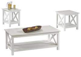 Buy coffee tables & end tables at home sqaure cymax. Progressive Seascape I 3 Piece Coffee Table Set In Textured White Transitional Coffee Table Sets By Hedgeapple