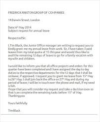 Free 42 Leave Letter Samples In Pdf Ms Word Apple Pages Google Docs