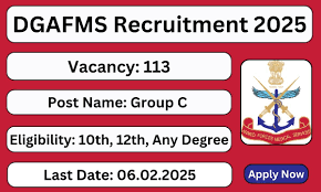 Dgafms Recruitment 2025 113 Group C ...