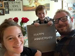 Happy Anniversary to my son and his wife!
