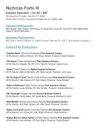 camera person resume