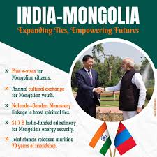 𝐀 𝐩𝐨𝐰𝐞𝐫𝐟𝐮𝐥 𝐩𝐚𝐫𝐭𝐧𝐞𝐫𝐬𝐡𝐢𝐩! India and Mongolia have signed  key agreements and MoUs covering digital solutions, mineral resources,  humanitarian aid, heritage restoration and a $1.7 Billion oil refinery  project. Expanding ties, empowering ...