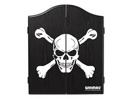 Check spelling or type a new query. Winmau Skull Crossbones Black Dartboard Cabinet Knight Shot