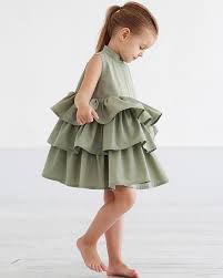 Girls Tiered Ruffle Sleeveless Summer Dress 2 Colors Dresses Kids Girl Kids Dress Girls Ball Gown