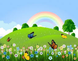 Freepik Graphic Resources For Everyone Green Landscape Rainbow Garden Summer Landscape