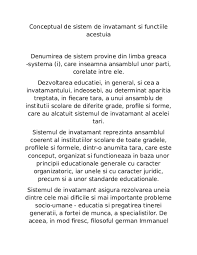 Stiri interne • pe 08.05.2018 la 14:50. Doc Conceptual De Sistem De Invatamant Si Functiile Acestuia Paun George Robert Academia Edu