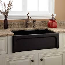black farmhouse sink signature hardware