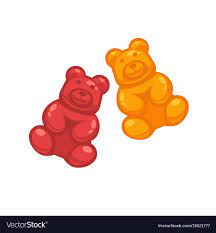 Vector Illustration Of Red And Orange Colored Jelly Bears Isolated On White Download A Free Preview Or High Quality Adobe Jelly Bears Bear Drawing Bear Vector