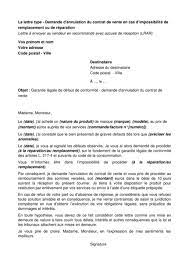 Lettre de rappel (help) !! Garantie Legale De Conformite Demande D Annulation Du Contrat De Vente En Cas D Impossibilite De Remplacement Ou De Reparation Lettre Type Ufc Que Choisir