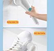 Electric Cleaning Brush Portable Scrub Brush Bring 5 Replaceable Brush Heads