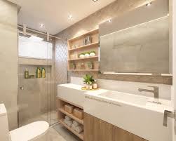 Banheiro Um Banheiro Com Tons Claros E Neutros Com Muita Elegancia A Aposta Nos Revestimentos Com Diferent Banheiros Modernos Banheiro Decoracao Do Banheiro