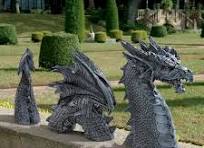 Design Toscano 14.5 in. H The Dragon of Falkenberg Castle Moat Lawn Statue  JQ8618