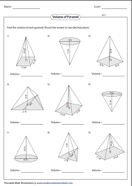 Interior Angle Of Irregular Polygon Volume Worksheets Pyramids Math Notes
