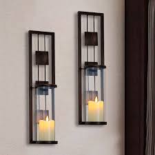 Who said storage furniture can't beautify your kitchen or dining room? Amazon Com Shelving Solution Wall Sconce Candle Holder Metal Wall Decorations For Living Room Bathroom Dining Room Set Of 2 Kitchen Dining