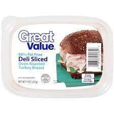 The deli pizzas walmart sells are quite delicious and big enough to feed our family. Great Value 98 Fat Free Deli Sliced Oven Roasted Turkey Breast 9 Oz Walmart Com Walmart Com