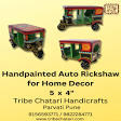 Handmade Colorful Push and Pull Toys Wooden Auto Rickshaw