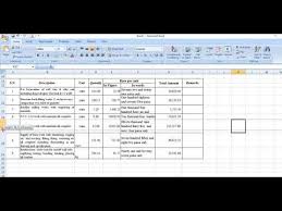The most common use of a bill of materials excel template is in the. How To Prepare Bill Of Quantity Boq Of Any Construction Work Youtube