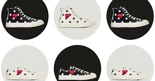Converse Chuck Taylor All Star 70 Play Comme Des Garcons The Dots Have It Play Commes Des Garcons X Converse Chuck Taylor All Star 70 Polkadot Sneakers Genderless Fashion Converse Womens Fashion Shoes