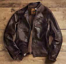 Schott Nyc For Restoration Hardware Vintaged Cafe Racer Motorcycle Jacket Leather Jacket Men Brown Leather Jacket Men Leather Jacket