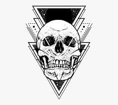 Here, harley davidson bike is designed with a racing horse. Skull Skull Geometric Tattoo Designs Hd Png Download Kindpng