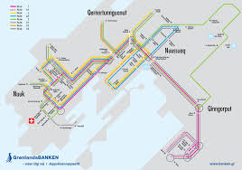 Official Map Bus Network Of Nuuk Greenland Transit Map Map Bus Map